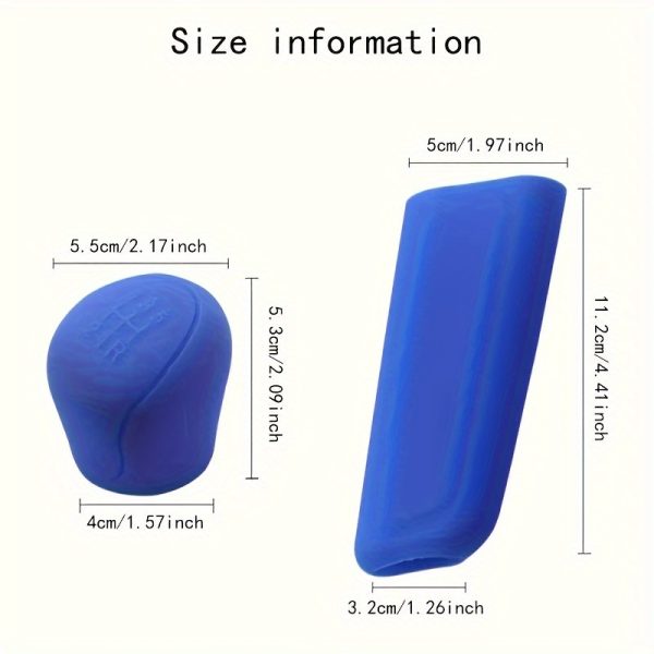 2pcs Silicone Car Interior Accessories - Gear Shift and Handbrake Covers, Durable Protective Wraps - Image 12