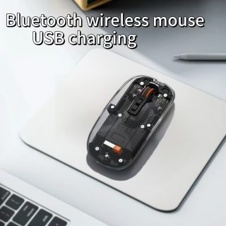 Portable Magnetic Wireless Mouse with Transparent Cover, USB Charging, 3-Level DPI Adjustment, Ideal for Office and Library Use, Perfect Gift for Family and Friends on Father'S Day, Mother'S Day, Valentine'S Day