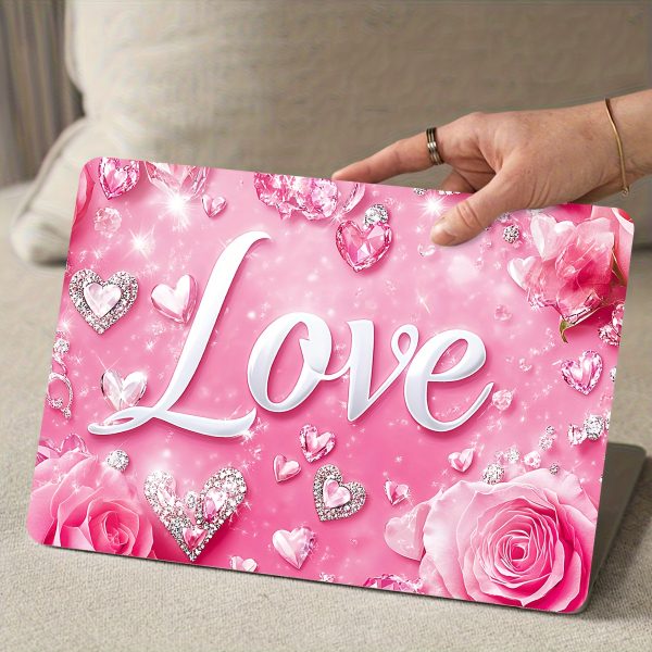 2pcs Elegant Pink Love Heart Vinyl Laptop Stickers - Waterproof, Scratch-Resistant, DIY Art Protection for Laptops & Cars, Perfect for Valentine'S Day or Romantic Themes, Romantic Accessories | Elegant Sticker Design | Durable Vinyl Stickers, Laptop Accessories - Image 8