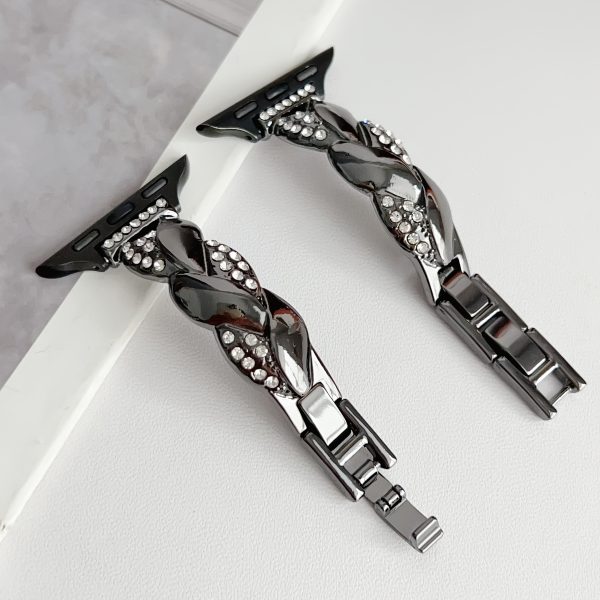 1pc Elegant Zodiac Sign Zinc Alloy Bracelet for Women - Sparkling Rhinestone Design, Adjustable Deploy Clasp, Perfect for Apple Watch (38mm-49mm), Ideal Gift for Parties, Nightclubs, Weddings, and Daily Wear, Party Accessory|Zodiac Themed|Adjustable Bracelet - Image 6