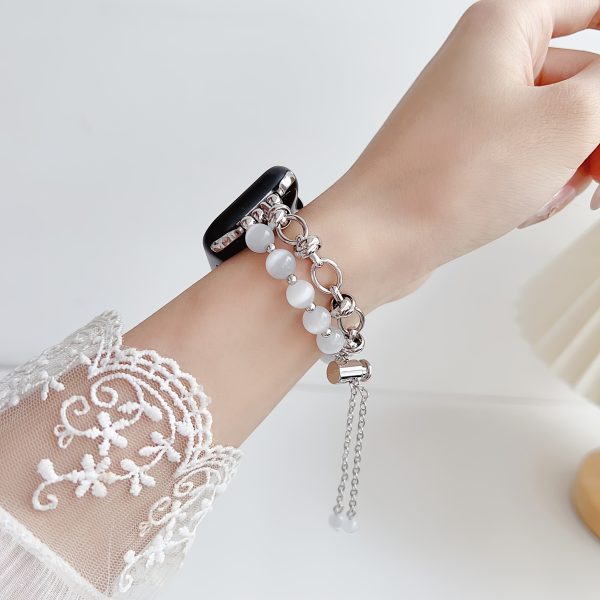 Stylish Beaded Metal Dual Chain Bracelet Strap Suitable for Apple Watch 38mm 40mm 41mm 42mm 44mm 45mm 49mm (S10 42)mm (S10 46)mm, High-End Women's Wristband Suitable for iWatch Series Ultra 2 SE 10 9 8 7 6 5 4 3 2 1 Gift - Image 13