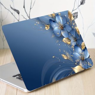 2pcs Rose Flower Laptop Art Decal Protective Case, Universal Internet Notebook Skin Sticker not Reusable, Waterproof and Scratch-Resistant - Waterproof, Scratch-Resistant, Suitable for Laptops and Cars