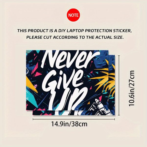 3pcs, 1pc spare, no need to worry about sticking it wrong, laptop sticker set made of PVC material suitable for various computer models, inspirational quote theme design, scratch-resistant self-adhesive durable easy to stick without bubbles high quality - Image 6