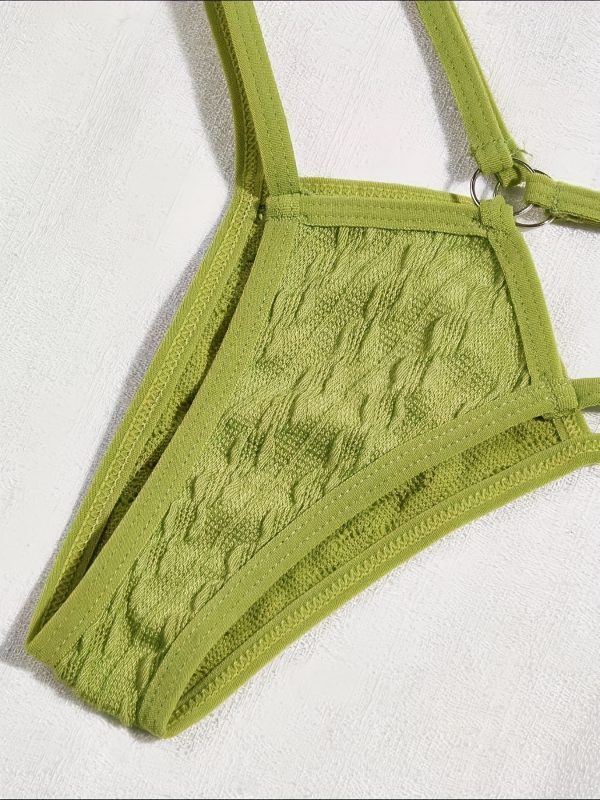 Women'S Comfortable, Lightweight, Solid Beige Bra Set with Rhinestone Accents - No Padding, Perfect for Everyday Wear, Everyday Bra Set|Minimalist Bra Design|Comfortable Bra - Image 10
