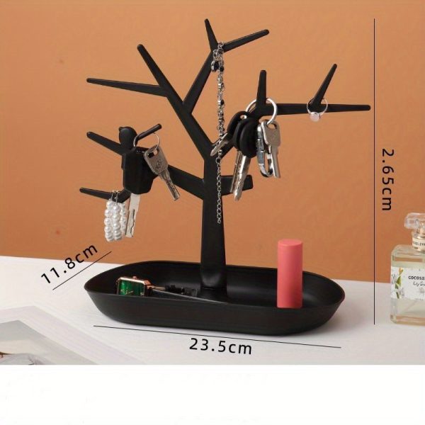 1pc Tree Hanger Creative Necklace Jewelry Necklace Bracelet Jewelry Display Rack Creative Earrings Ring Storage Rack, Jewelry Towers - Image 3