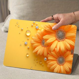 Vinyl Sunflower Laptop Skin Decal, 2pcs/set, Scratch-Resistant DIY Art Protective Case, Universal Laptop Skin Decal Non-reusable Laptop Skin Decal Waterproof and Scratch-Resistant-Scratch Resistant, Suitable for Laptops and Cars