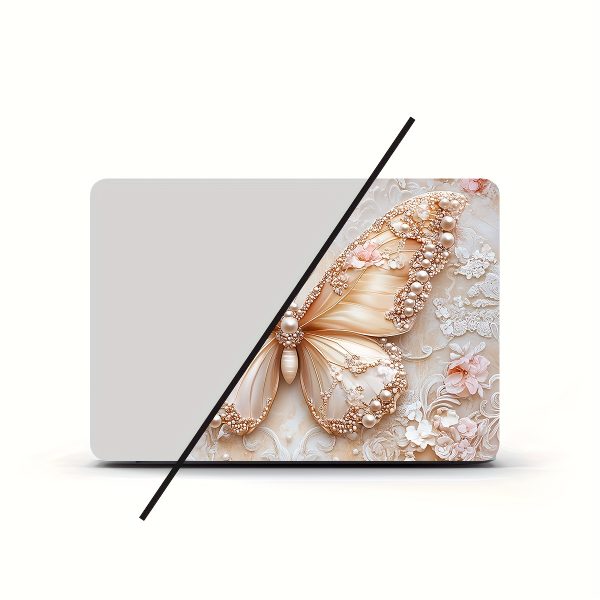 2pcs Elegant Butterfly PVC Decals for Laptops - Self-Adhesive, Waterproof & Scratch-Resistant Stickers with Semi-Matte Finish, Perfect for Notebooks, Cars, Helmets, Motorcycles & Refrigerators, Notebook Customization | Decorative Stickers | Durable Sticke - Image 4