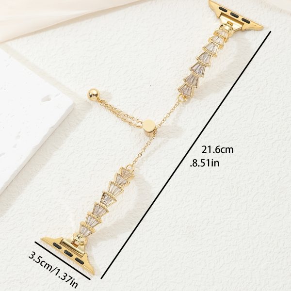 Chain Watch Strap For IWatch Series 10/9/8/7/6/5/4/3/2/1 SE Fashionable Luxury Lady Watch Band For Apple Watch 38mm 40mm 42mm 45mm 46mm 49mm - Image 3