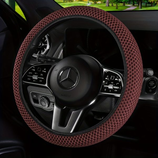 Fit Thick Fabric Grid Car Steering Wheel Cover - No Inner Ring, Stylish Red & Black Design, Durable & Wear-Resistant, Multiple Styles for Most Vehicles, Cute Steering Wheel Cover, Vehicle Interior Accessory, Sporty Look, Wearresistant Material - Image 13