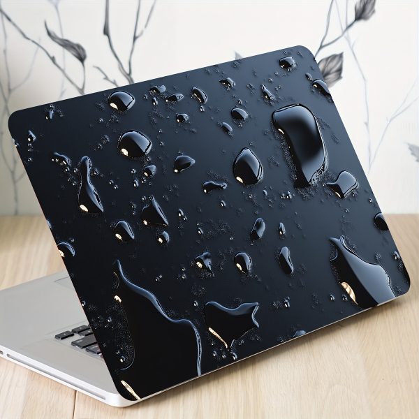 Roll packaging, 3pcs included with 1 spare piece, no need to worry about peeling off. Raindrop laptop art decal protective cover, universal Light Beige sticker for laptops, non-reusable waterproof and scratch-resistant laptop Light Beige decal - waterproof, anti-scratch, suitable for laptops, cars, helmets, motorcycles, refrigerator decoration - Image 7