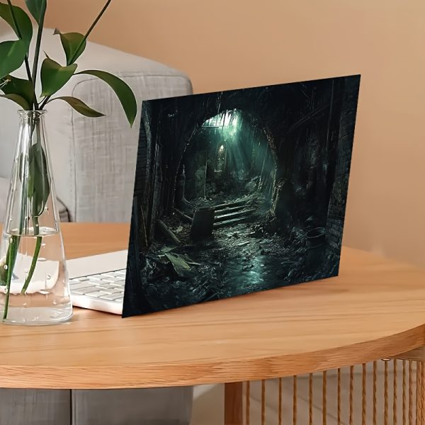 Just Notebook Light Beige Sticker, Scene Picture of Dismal Underground Passage with Faint Light, Scratch-Proof Art Protection Sticker, Suitable for HP, for Dell, for Lenovo, for Apple, for Asus and other laptop - Image 5