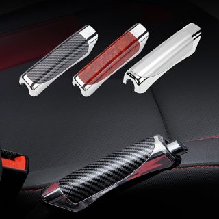 Universal Car Handbrake Sleeve, Durable ABS & Carbon Fiber Finish, Easy Installation, Plastic Material, for Various Vehicle Models, Car Interior Accessories