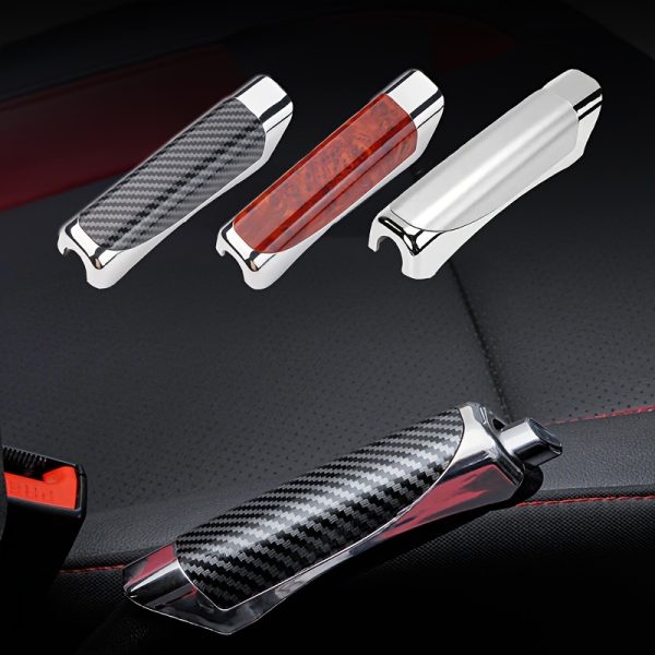 Universal Car Handbrake Sleeve, Durable ABS & Carbon Fiber Finish, Easy Installation, Plastic Material, for Various Vehicle Models, Car Interior Accessories