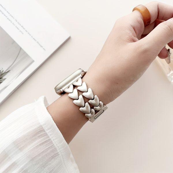 A double-row heart-shaped metal strap suitable for Apple watch for Apple Watch Wristband 38mm 40mm 41mm 42mm 44mm 45mm 49mm for iWatch 10/9/8/7/6/5/4/3/2/1/SE/Ultra series - Image 7