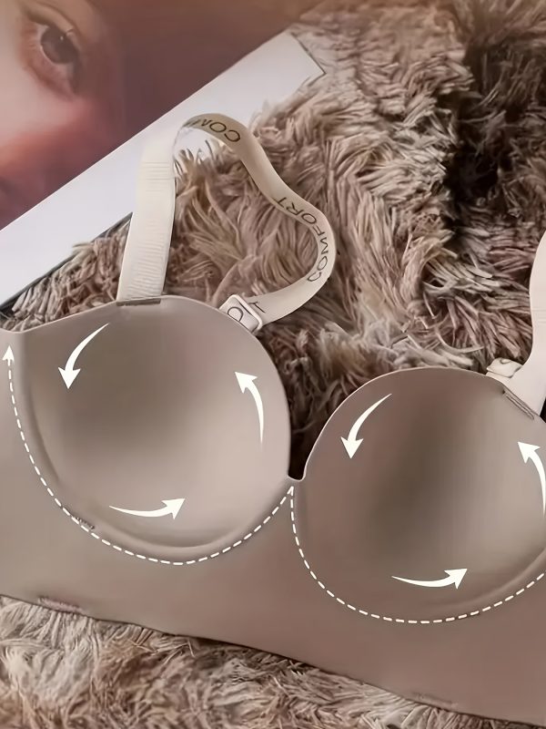Women's Seamless Push-Up Bra with Full Coverage & Anti-Sagging Design - No Underwire, Adjustable Straps, Nylon/Elastane Blend, Sexy Contrast Color for Everyday Comfort, Everyday Comfort Bra | Underwirefree Comfort | Adjustable Straps Bra - Image 4