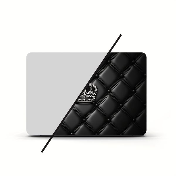 2pcs Elegant Crown Design Laptop Stickers - Waterproof, Scratch-Resistant Vinyl Skin for Notebooks & Tablets, Self-Adhesive, Semi-Matte Finish, Perfect for Personalization, Notebook Accessories | Crown Design | Durable Vinyl - Image 4