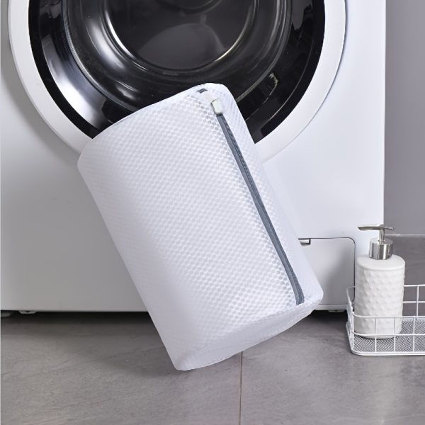 Durable Mesh Shoe Washing Bag - 360° Protection, Reusable Laundry Bag for Sneakers & Athletic Footwear, Zip Closure - Image 5