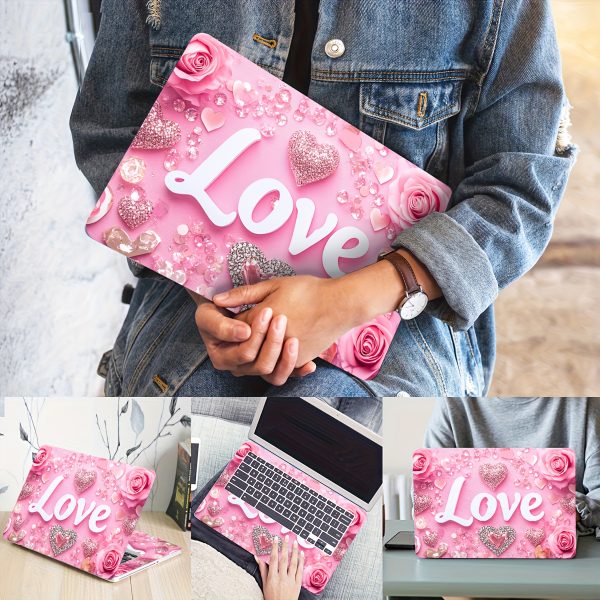 Pack of 2 Love Laptop Art Decal Protective Cases, Universal Netbook Light Beige Stickers Non-Duplicate Use Field Notebook Computer Light Beige Sticker Decals Waterproof and Scratch Resistant - Waterproof, Anti-scratch, Suitable for Laptops, Cars - Image 5