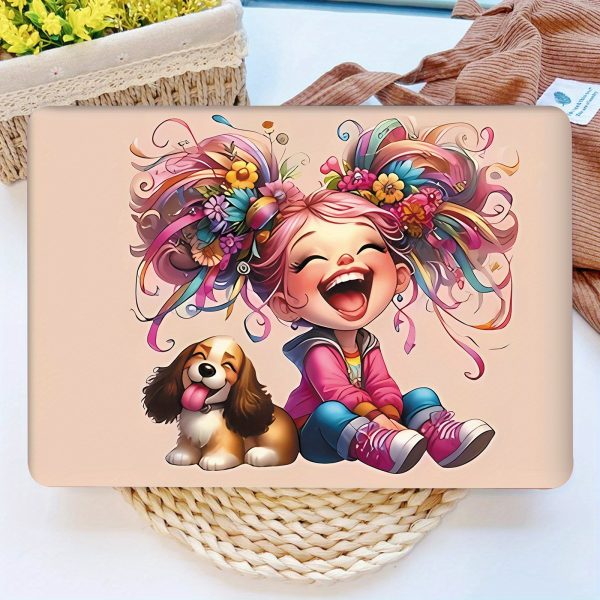 3pcs of Roll Packaging, 1pc As a Spare, No Need to Worry about Damaging The Stickers, Featuring Cute Girl And Puppy Style Laptop Stickers, Suitable for Laptops, Bright Colors, Self-Adhesive And Removable. - Image 9