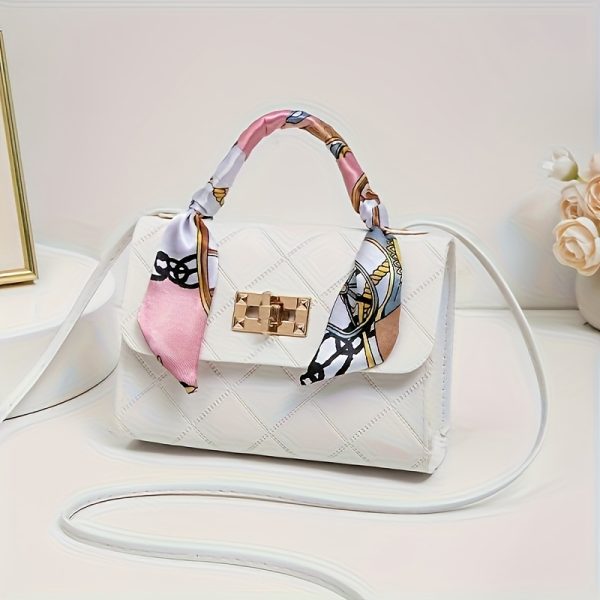 Stylish Women'S Crossbody & Shoulder Bags - with Golden-Tone Hardware, Black, White, Red, Brown Options, Perfect for Casual, Office, or Party Use, Ideal Gift for Her, Versatile Shoulder Bag | Elegant Accessory | Durable Polyester Lining - Image 4