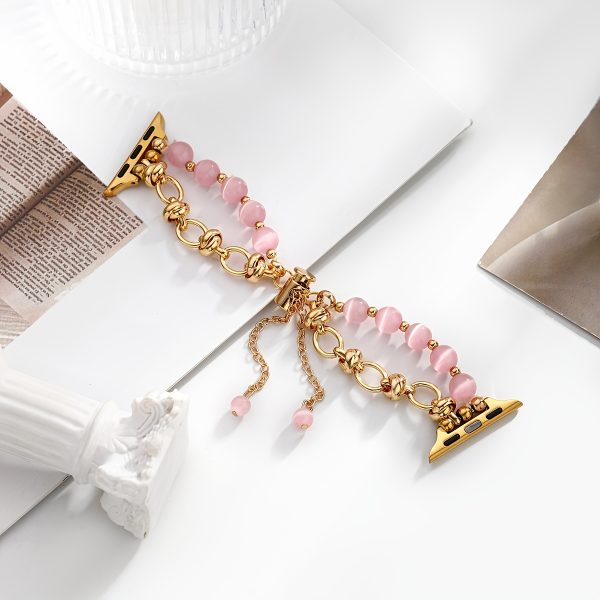 1pc Of Ladies' Pull-out Cat's Eye Stone Beaded Strap Suitable For 38/40/41/42/44/45/49mm, Suitable For Apple Strap UItra/SE/8/7/6/5/4/3/2/1 (strap Only, Watch Not Included) - Image 10