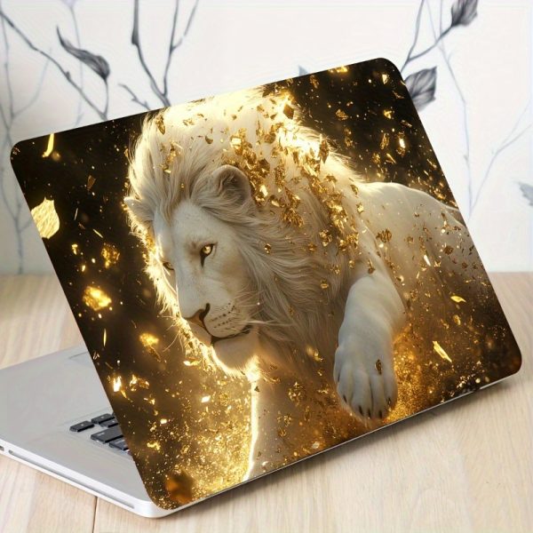 3pcs, 1pc spare, no need to be afraid of bad stickers, vinyl laptop shell Golden lion sticker, anti-scratch DIY art protective case, suitable for HP, Dell, Lenovo, Apple, Asus laptops - easy to stick and durable design Suitable for notebooks, cars, helmets, motorcycles, refrigerator decorations - Image 4