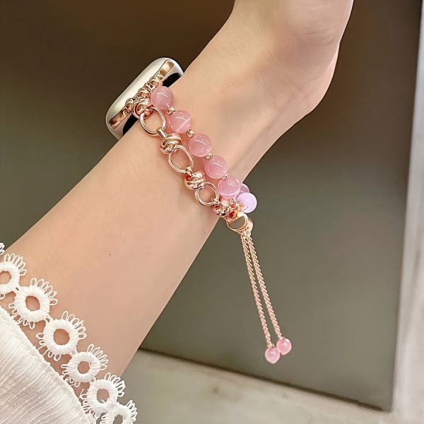 Bezel Watch Series Ultra SE 9 8 7 6 5 4 3 2 1 Beaded Strap, Compatible with 38/40/41/42/44/45mm, Fashionable Durable Band with Adjustable Buckle - Image 13