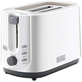 BLACK+DECKER 2-Slice Cool Touch Bread Toaster, 750W, Adjustable Browning Control, Defrost/Reheat/Cancel Functions, Removable Crumb Tray, Cord Wrap, Sleek and Compact, White - ET125-B5  Amazon.ae: Kitchen