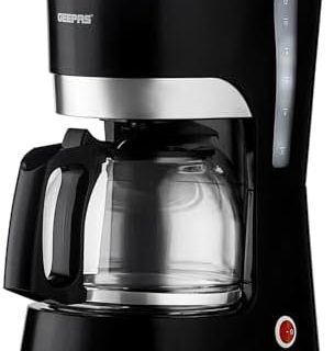 Geepas-Coffee Maker, 1.5L Filter Coffee Machine, GCM6103 | High Temperature Glass Carafe | Keep Warm & Anti-Drip Function | Reusable Filter | On/Off Switch with Indicator Light Buy Online at Best Price in UAE - Amazon.ae