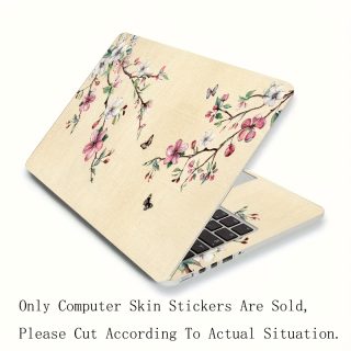 2pcs Pink Peach Blossom Vinyl Laptop Skin Stickers, 27cm x 39cm - Scratch-Resistant DIY Art Protection for HP, Dell, Lenovo, Apple, ASUS Laptops, Laptop Accessories | Artistic Laptop Cover | Durable Laptop Skin, Laptop Decor
