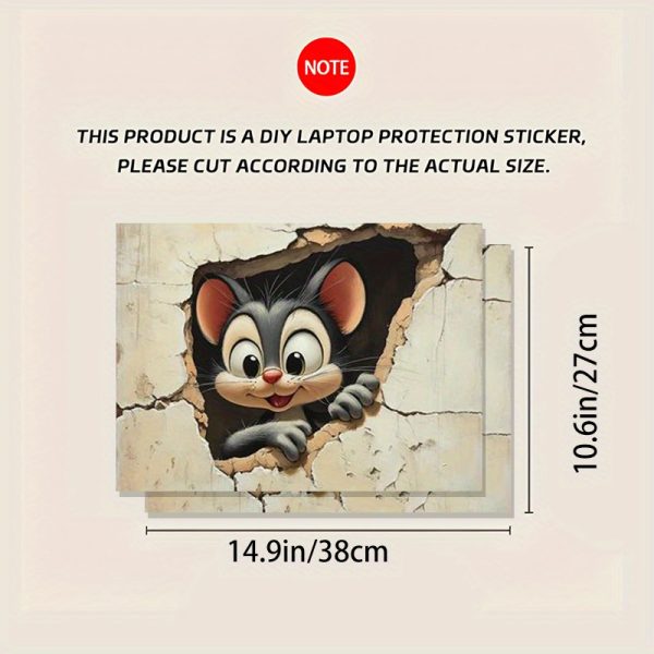 Roll packaging, 3pcs with 1 spare, no need to worry about peeling off, scratch-resistant DIY art protective cover, suitable for HP, Dell, Lenovo, Asus laptops - PVC laptop decal stickers - Image 6