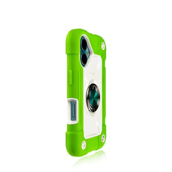 A Colorful Dual Ring Case Suitable for The Apple Iphone 16, Featuring a Durable Shell with a 360° Dual Rotating Ring Stand, a Phone Lanyard, And a 3-In-1 Protective Cover That Is Shockproof. - Image 13