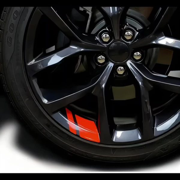 4pcs Reflective High Gloss Polyurethane Wheel Rim Decals for Enhanced Vehicle Safety, Self-Adhesive Stripes, Left Placement on Plastic Surfaces, Fantasy Space Auto Theme - Image 14