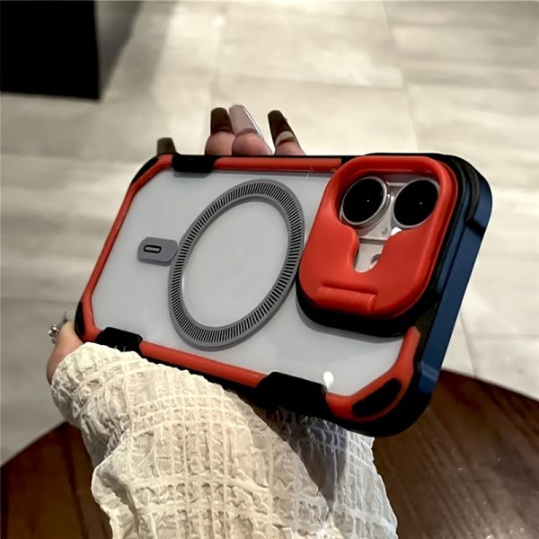 Shockproof Armor Transparent Phone Case Suitable for iPhone 16 15 14 13 12 Pro Max for iPhone 16 for iPhone 15 for iPhone 14 for iPhone 13 for iPhone 12 Supports Wireless Charging Lens Stand Protective Cover - Image 14