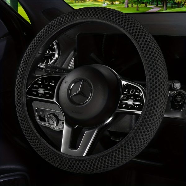 Fit Thick Fabric Grid Car Steering Wheel Cover - No Inner Ring, Stylish Red & Black Design, Durable & Wear-Resistant, Multiple Styles for Most Vehicles, Cute Steering Wheel Cover, Vehicle Interior Accessory, Sporty Look, Wearresistant Material - Image 6