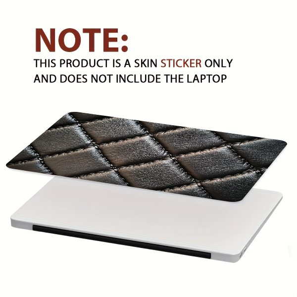2pcs Vinyl Laptop Case Stickers, Anti-Scratch DIY Art Protective Covers, Easy to Apply & Durable, No Residue, Cuttable - Black & Gray Squares Design for Laptops & Tablets - Image 6