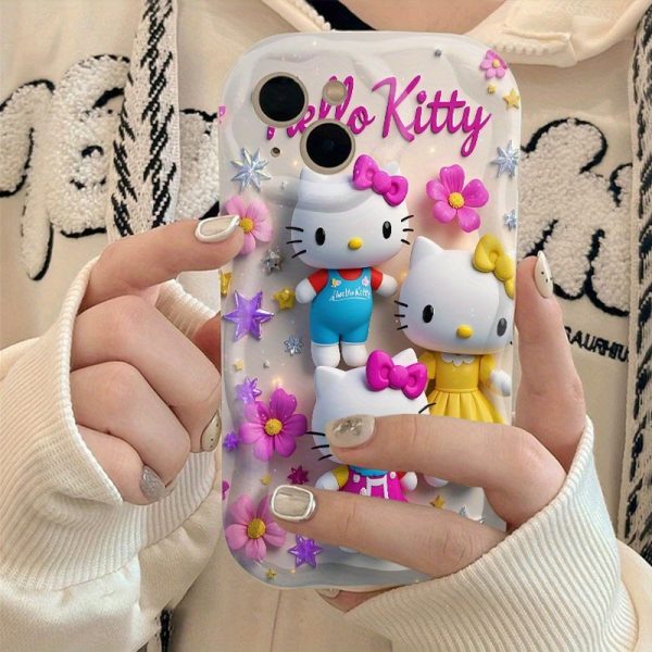 Sanrio cute cartoon Hello Kitty creative trend soft protective mobile phone case for iPhone 16 15 14 13 12 11 Pro Max 16 15 14 Plus 16e 13 12 mini X XR XS Max 6 6s 7 8 Plus SE - Image 2