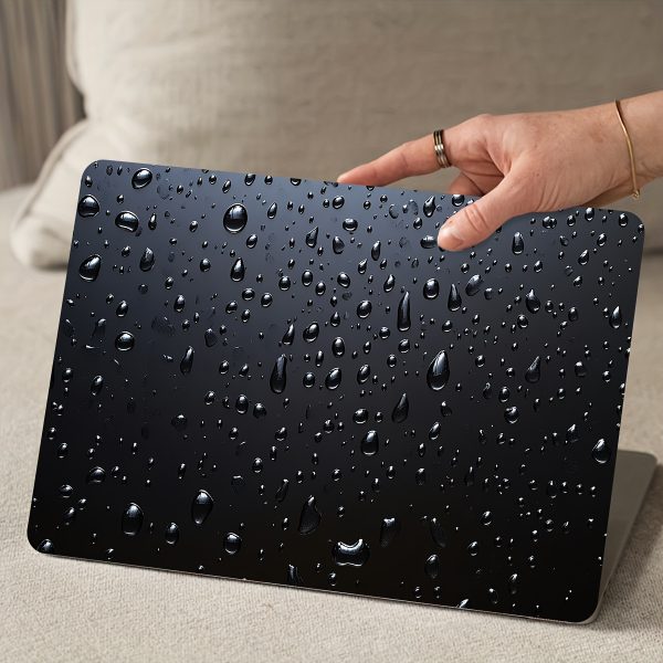 Roll packaging, 3pcs included with 1 spare piece, no need to worry about peeling off. Raindrop laptop art decal protective cover, universal Light Beige sticker for laptops, non-reusable waterproof and scratch-resistant laptop Light Beige decal - waterproof, anti-scratch, suitable for laptops, cars, helmets, motorcycles, refrigerator decoration - Image 10
