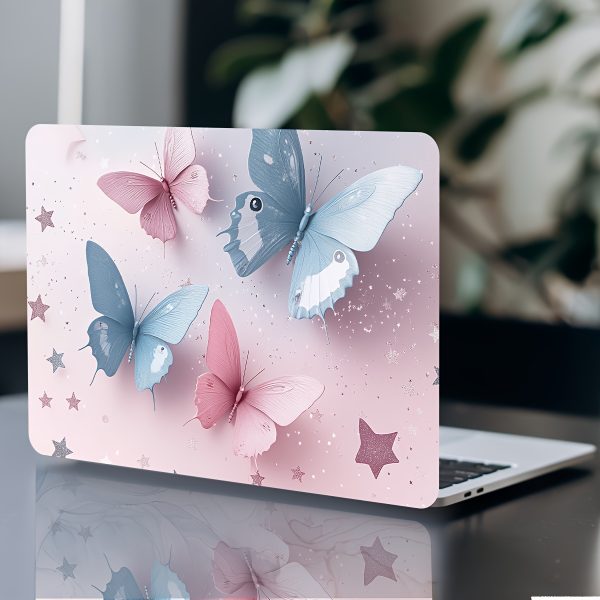 Vinyl Laptop Shell Butterfly Stickers, 2pcs/set Scratch-Proof DIY Art Protective Case for Laptops - Easy-to-Paste and Durable Design Suitable for Notebooks & Cars - Image 8