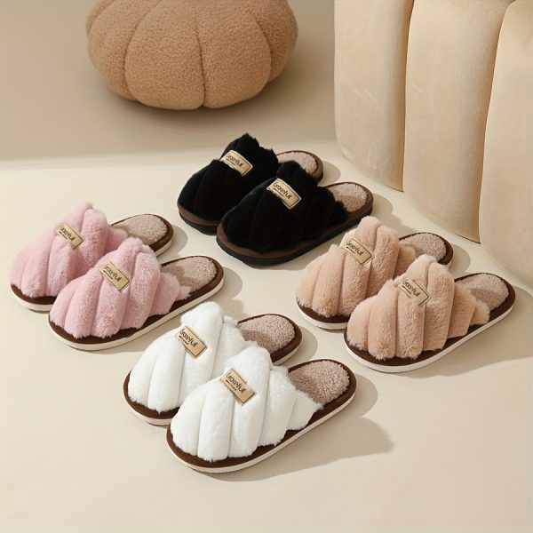 Winter Women's Anti-slip Warm Slippers Home Indoor Comfortable Couple Slippers women - Image 2