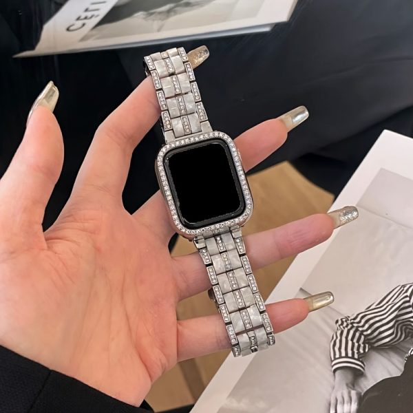 BIIFAKOO-era metal stitching two-color resin watch strap compatible with Apple watch strap 38mm 40mm 41mm 42mm 44mm 45mm 46mm 49mm suitable for Ultra series 10 9 8 7 SE 6 5 4 3 2 1 - Image 5