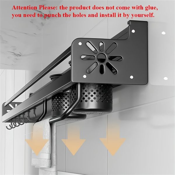 Wall-Mounted Knife Holder & Utensil Organizer - Space-Saving Kitchen Storage Rack with Hooks for Knives, Cutting Boards & Cookware, Powder-Coated Durable Design for Home or Camping Use, Kitchen Organizers And Storage, Kitchen Storage Solution, Spacesaving Design, Powdercoated Finish - Image 9