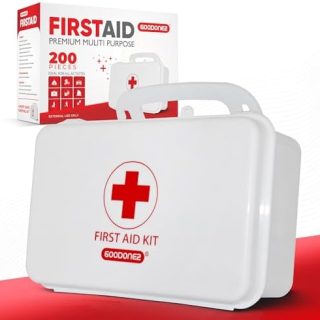 GOODONE2 200 Pcs First Aid Kit + Survival kit for Treat, Protect Minor Cuts, Scrapes. Home, Office, Car, School, Business, Travel, Emergency, Survival, Hunting, Outdoor, Camping & Sports (200-White)  Amazon.ae: Sporting Goods