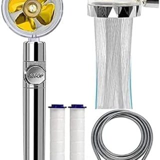 SHOWAY High-Pressure Handheld Shower Head with Filter & Hose | 360° Rotating Turbocharged Water-Saving Shower | Easy Installation, Ideal for Low Water Pressure Buy Online at Best Price in UAE - Amazon.ae