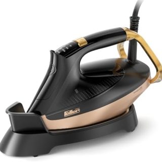 Feller Germany Vanguard Plus Steam Iron 3000W,Grab-to-Steam Technology,Prime Gold Ceramic 2x Sole Plate+Anti Calc,Anti Drip,Auto Shut Off,Display,Turbo Steam, SI300,2Y Guarantee-UAE Version (Gold) Buy Online at Best Price in UAE - Amazon.ae