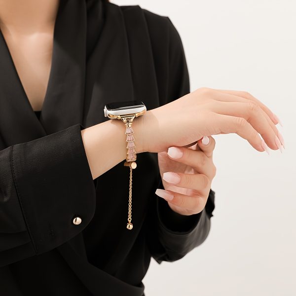Chain Watch Strap For IWatch Series 10/9/8/7/6/5/4/3/2/1 SE Fashionable Luxury Lady Watch Band For Apple Watch 38mm 40mm 42mm 45mm 46mm 49mm - Image 8