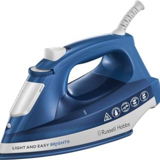 Russell Hobbs Steam Iron 2400W Max Power, Portable Clothing Iron, Quick Heat-up with Non-Stick Ceramic Soleplate, Auto-off Function, Continuous & Vertical Steam, 1 Year Warranty Blue 26483GCC Buy Online at Best Price in UAE - Amazon.ae