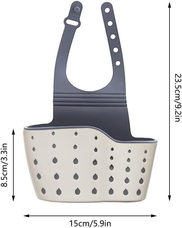 SKY-TOUCH Kitchen Sink Shelf, Sink Storage Basket, Soap Sponge Drain Rack Holder for Sponges Soaps and Cleaning Brushes Sink Accessories Buy Online at Best Price in UAE - Amazon.ae - Image 2