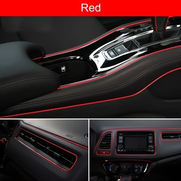 5 Meter Car Interior Strips - Elastic Easy-to-Install Dashboard and Door Decorative Kit with Installation Tools. Universal Flexible PVC Car Mold Strips, Internal Car Decoration, Dashboard Door Cover, Car Styling Decoration, Easy to Install - Image 12
