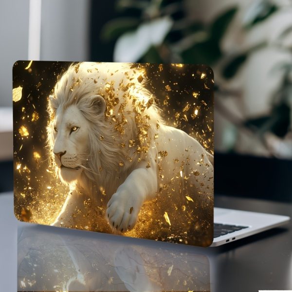 3pcs, 1pc spare, no need to be afraid of bad stickers, vinyl laptop shell Golden lion sticker, anti-scratch DIY art protective case, suitable for HP, Dell, Lenovo, Apple, Asus laptops - easy to stick and durable design Suitable for notebooks, cars, helmets, motorcycles, refrigerator decorations - Image 3